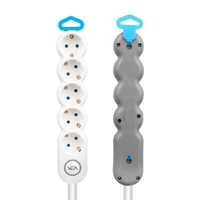 Vea 5li Kablolu Anahtarlı 1,5 Metre Akım Korumalı Grup Priz VE-2S5S