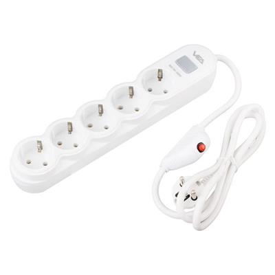 Vea VA-21569 5li Anahtarlı 1.5 Metre Akım Korumalı Priz Beyaz