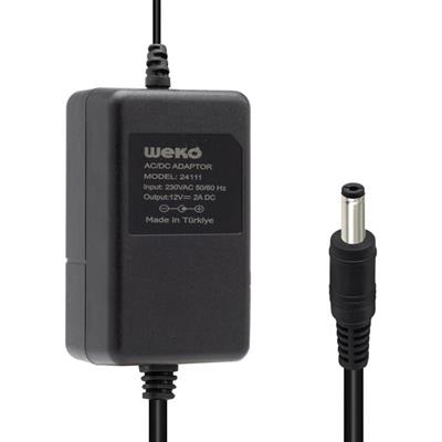 Weko 12 Volt 2 Amper 5.5*2.1 Uçlu Yerli Üretim Plastik Kasa Masaüstü Adaptör