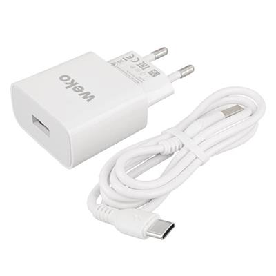 Weko WK-21435 M7 2.1 Amper Telefon Şarj Adaptörü + Type-C Kablo