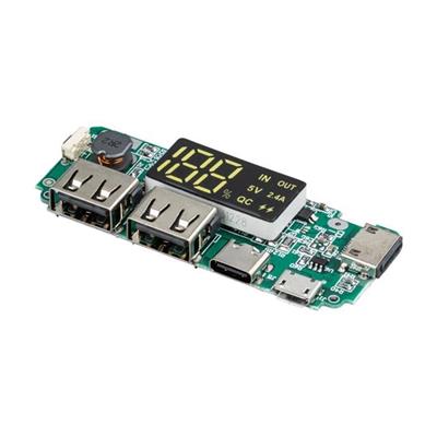 Weko WK-22852 Lityum Pil Powerbank Şarj Modülü Dijital Ekranlı Üç Port 5V-2.4A