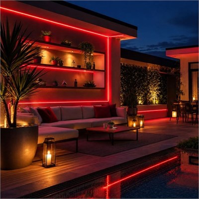 ZMR ZMR-635/B.KK Neon Led Şerit Kırmızı 12 Volt 120 Ledli 5 Metre