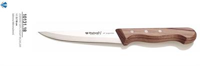 Zebrano Saplı El Yapımı Kasap Bıçağı 18 cm No.3 Hulusi Bıçak 40mm X 180mm X 3mm 10131.18
