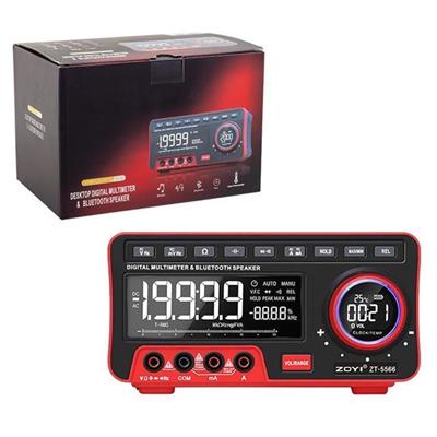 Zoyi ZT-5566 Dijital Ekranlı Masaüstü Multimetre Ölçü Aleti + Bluetooth Hoparlör