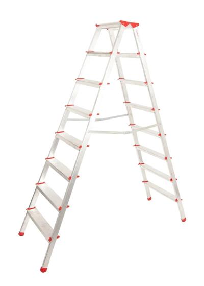 A Tipi 8 Basamaklı Çift Çıkışlı Alüminyum Merdiven 181 Cm