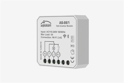 Alpsmart AS-861 Tekli Akıllı Wi-Fi Anahtar Modülü