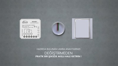 Alpsmart  AS-862 Çiftli Akıllı Wi-Fi Anahtar Modülü