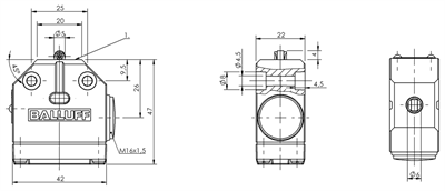 Balluff BNS006E-BNS 819-100-R-11 Mekanik tek konumlu Limit Switch