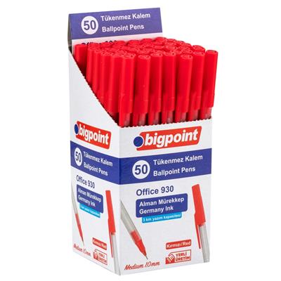 Bigpoint BP930-25 Tükenmez Kalem Office 1.0mm Kırmızı