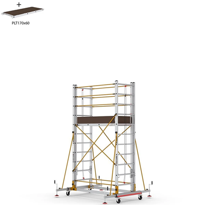 Çağsan 2x11 Basamaklı 6,4 M. Çalışma Yüksekliği Telesafe Xln - İki Parçalı Alüminyum İskele S006_xln 2x11 Basamak