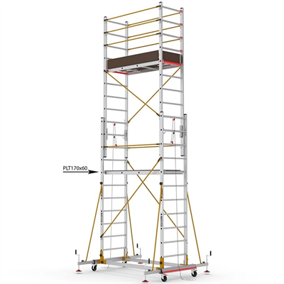Çağsan 2x11 Basamaklı 6,4 M. Çalışma Yüksekliği Telesafe Xln - İki Parçalı Alüminyum İskele S006_xln 2x11 Basamak
