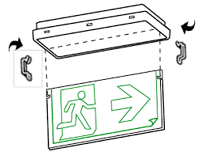 Eae 3236194 EXT 002U 65TY02 LLL 65 TRC FLP LED Acil Durum Lambası – 2W, IP65, Tek Yüzlü