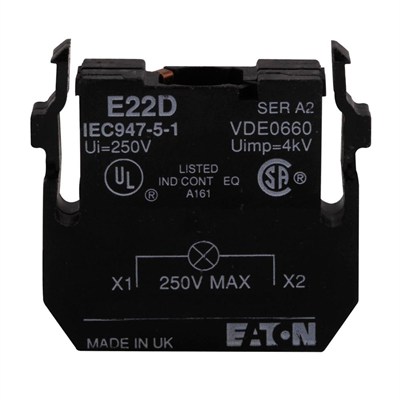 Eaton E22D 22,5 mm E22 Serisi Tam Gerilim Akkor Lamba Ünitesi