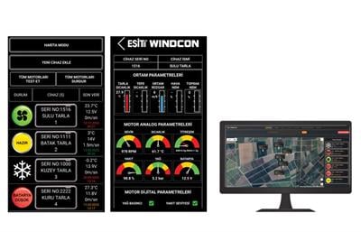 Esit WINDCON PC Prog. ve Mobil App Rüzgar Makinesi / Don Pervanesi İzleme ve Kontrol Uygulaması