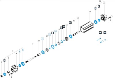Festo 369197 DNC-50-PPVA Aşınma Parçaları Takımı | DNC-50 Silindir Tamir Seti