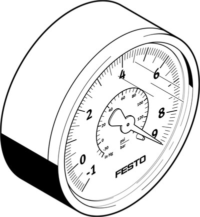 Festo 537814 VAM-63-V1/9-R1/4-EN Vakum Manometresi