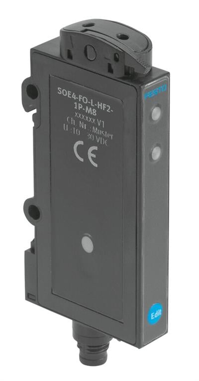 Festo 552798 SOE4-FO-L-HF2-1N-M8 | Fiber-Optik Sensör Ünitesi | NPN Çıkışlı | M8 Soket | IP64