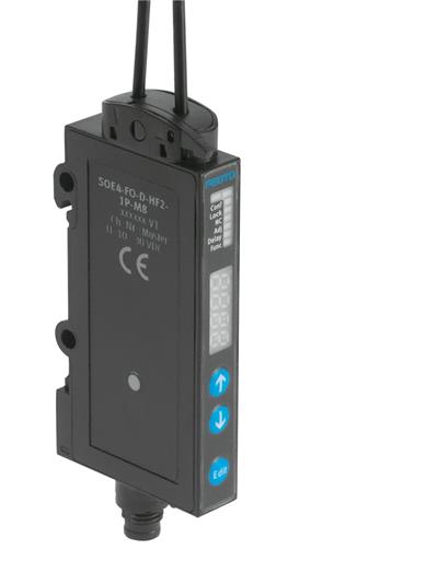 Festo 552800 SOE4-FO-D-HF2-1N-M8 | Fiber-Optik Sensör Ünitesi | NPN Çıkışlı | M8 Soket | IP64