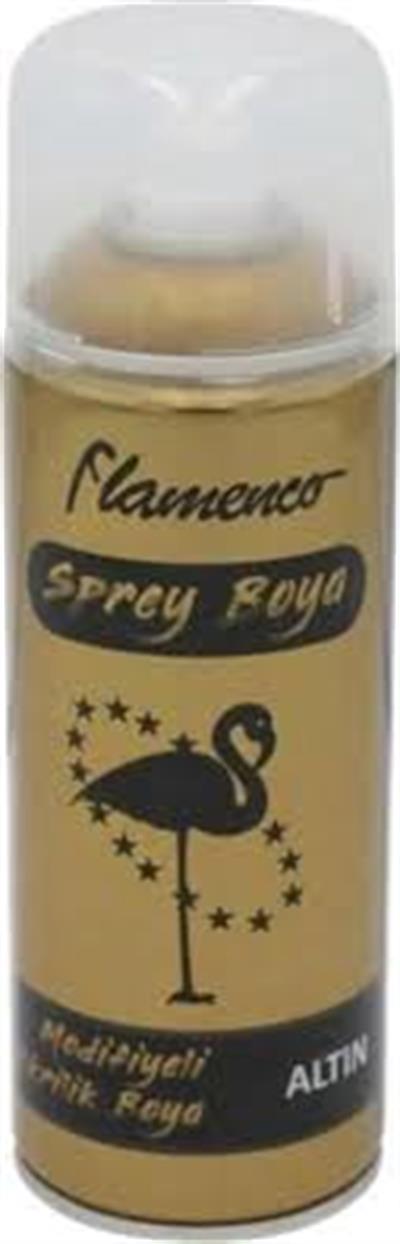 FLAMENCO 400 Ml Modifiyeli Parlak Sprey Akrilik Boya ALTIN