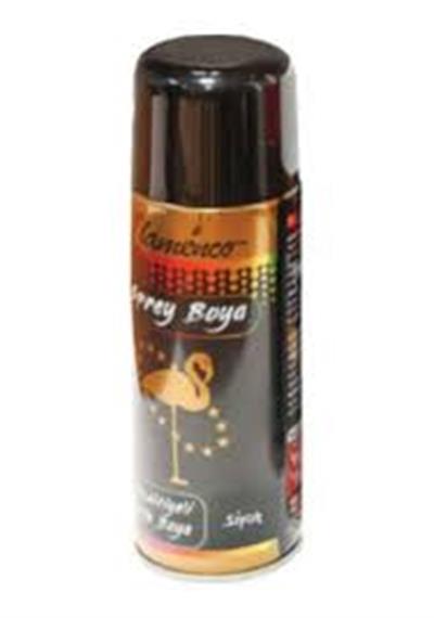 FLAMENCO 400 Ml Modifiyeli Parlak Sprey Akrilik Boya Hızlı Kuruma Özelliği  SİYAH