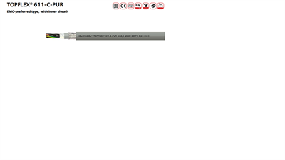 HELUKABEL 22984 TOPFLEX® 611-C-PUR 4G95 mm² – Gri, Çok Tellİ, Güç ve Kontrol Kablosu