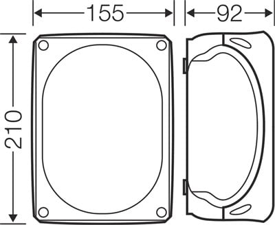 Hensel DK 1600 GZ Klemenssiz Kablo Bağlantı Buatı 180x180x77 mm IP66 1000 V