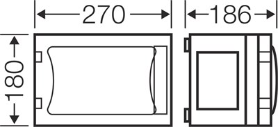 Hensel FP 0140 Boş Pano 180x270x186 mm
