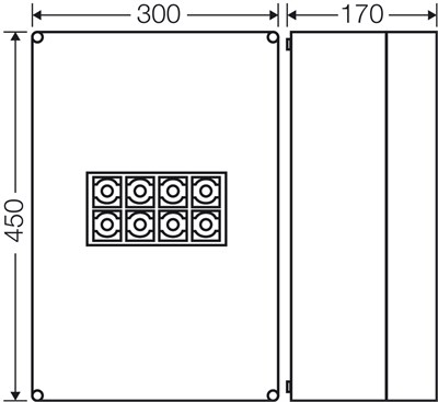 Hensel K 1204 Klemensli Kablo Bağlantı Buatı 450x300x170 mm IP65 250 A