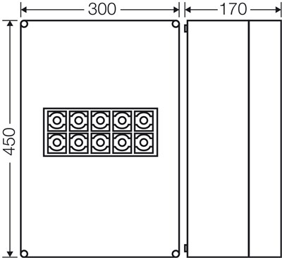 Hensel K 1205 Klemensli Kablo Bağlantı Buatı 450x300x170 mm IP65 250 A