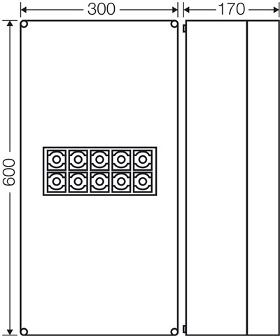 Hensel K 2405 Klemensli Kablo Bağlantı Buatı 600x300x170 mm IP65 400 A