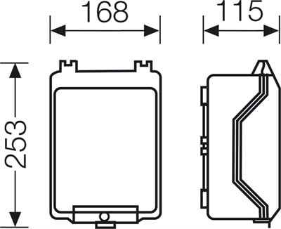 Hensel KG 9002 IN Boş Pano 253x168x115 mm IP66