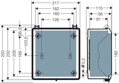 Hensel KG 9003 Boş Pano 253x217x115 mm IP66