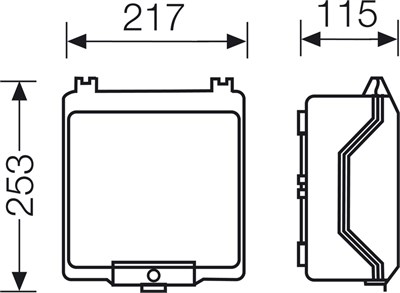 Hensel KG 9003 Boş Pano 253x217x115 mm IP66