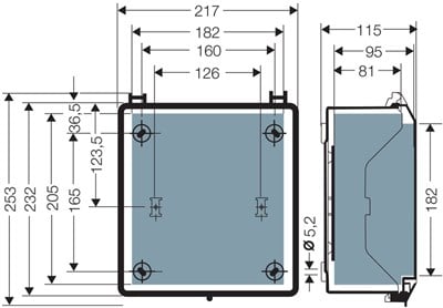 Hensel KG 9003 IN Boş Pano 253x217x115 mm IP66