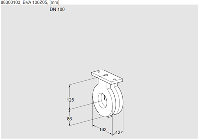 Kromschröder BVA 100Z05 Kelebek Vana DN100 500 mbar (88300103)