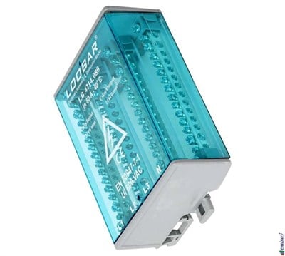 LOOBAR LB.4214.080 - 4 Kutuplu 16 Delikli 80A Dağıtıcı – 2x16mm² + 14x10mm²