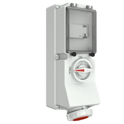Mennekes 7249 Switchable IP67 Industrial Interlock 5P, Earthing Position 6h, 32A, 400 V