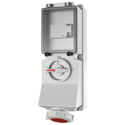 Mennekes 7249 Switchable IP67 Industrial Interlock 5P, Earthing Position 6h, 32A, 400 V