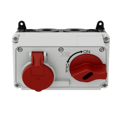 Mennekes 7605 Switchable IP44 Industrial Interlock 4P, Earthing Position 6h, 16A, 400 V