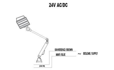 Mucco MK2 Makina Aydınlatma Lambası 24V AC/DC