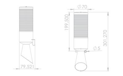 Mucco SNT-B7013-F2 İki Katlı Borulu Korna 12-24V AC/DC