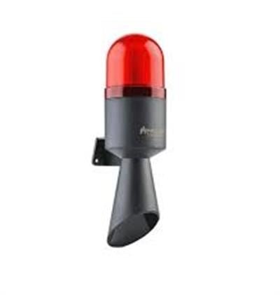 MUCCO SNT-B712-1 Kırmızı 4 Ayrı Işık Modlu 16 Melodili Üniversal Borulu Korna 40-250v Ac/dc
