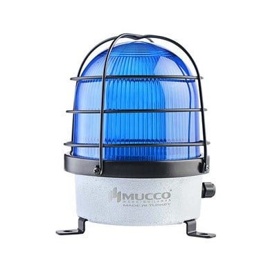 Mucco SNT-D12522-1 D Serisi Endüstriyel İkaz Lambası 85-260V AC/DC Mavi