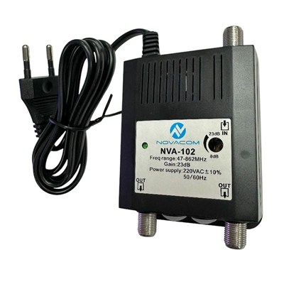Novacom NVA-102 47-862 MHz 23 dB CATV Karasal Hat Yükseltici