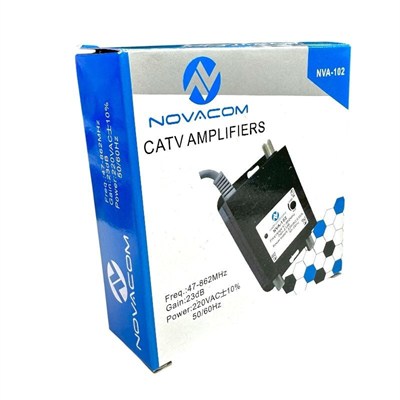 Novacom NVA-102 47-862 MHz 23 dB CATV Karasal Hat Yükseltici
