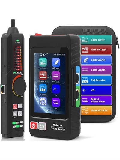 Novacom NVC-LT600S RJ45 PoE Uyumlu Multi-Function Network & Fiber Kablo Test Cihazı