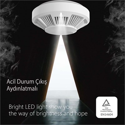 Opax HY-SSA01 Photoelectric Kombine Kablosuz Duman ve Isı Dedektörü ve Alarmı
