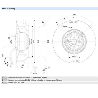 Pano Klima Fanı – EbmPapst R2E225-RA92-09 | Endüstriyel Radyal Fan