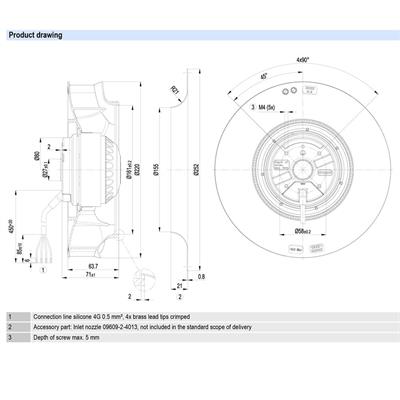 Pano Klima Fanı – EbmPapst R2E220-RB06-01 | Endüstriyel Radyal Fan