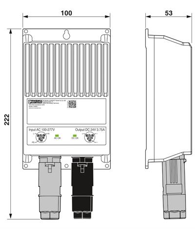 Phoenix Contact 1278301 TRIO-PS67/1AC/24DC/3.75/IPD | TRIO POWER | IPD Panel Geçişli Güç Kaynağı | 24 V DC / 3,75 A